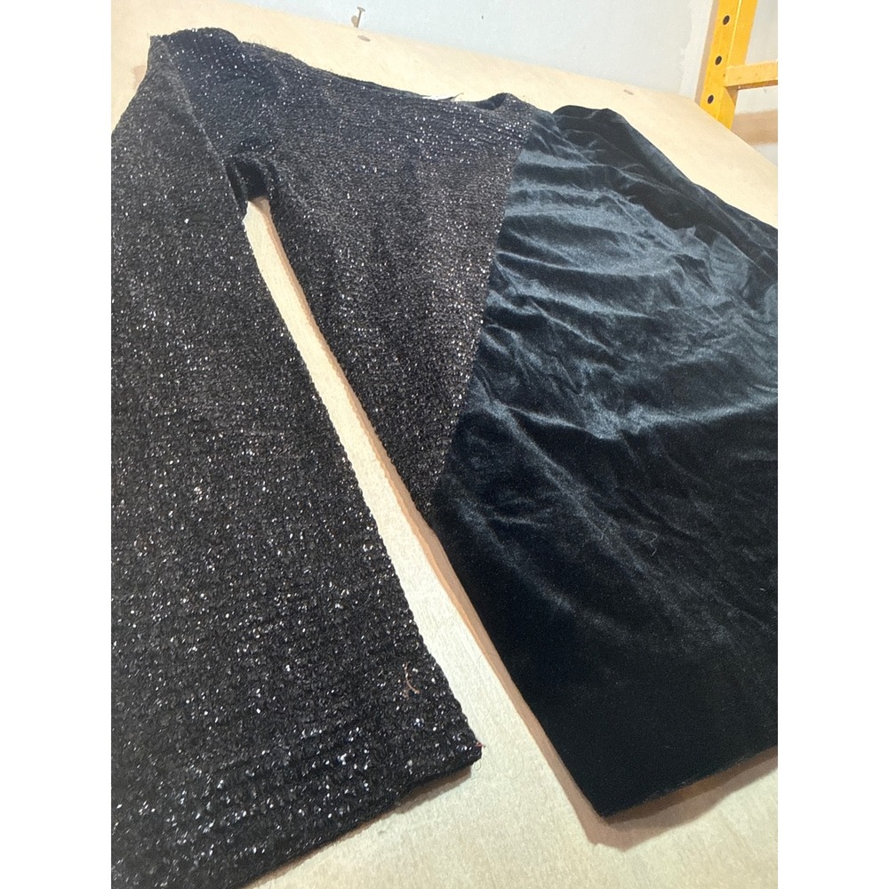 Vintage LR Sport Black Velvet Metallic Asymmetrical Top Made in USA Size 8 - Picture 2 of 7